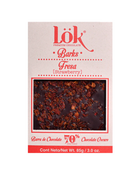 Dark Chocolate Bar with Strawberries | 70% Cacao | 85g