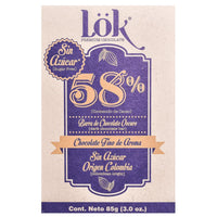 Zuckerfreie Schokolade 58% Kakao (85g) – Vegan