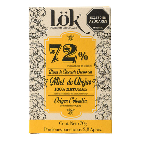 Chocolate bar packaging with floral design and text on a white background