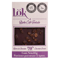 Dark Chocolate Bar with Coffee Beans | 70% Cacao | 85g