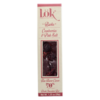 Dark Chocolate Bar with Cranberries & Pink Salt | 70% Cacao | 35g