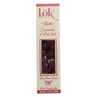 70% Dunkle Schokolade: Cranberry & Pink Salt (35g) – Vegan