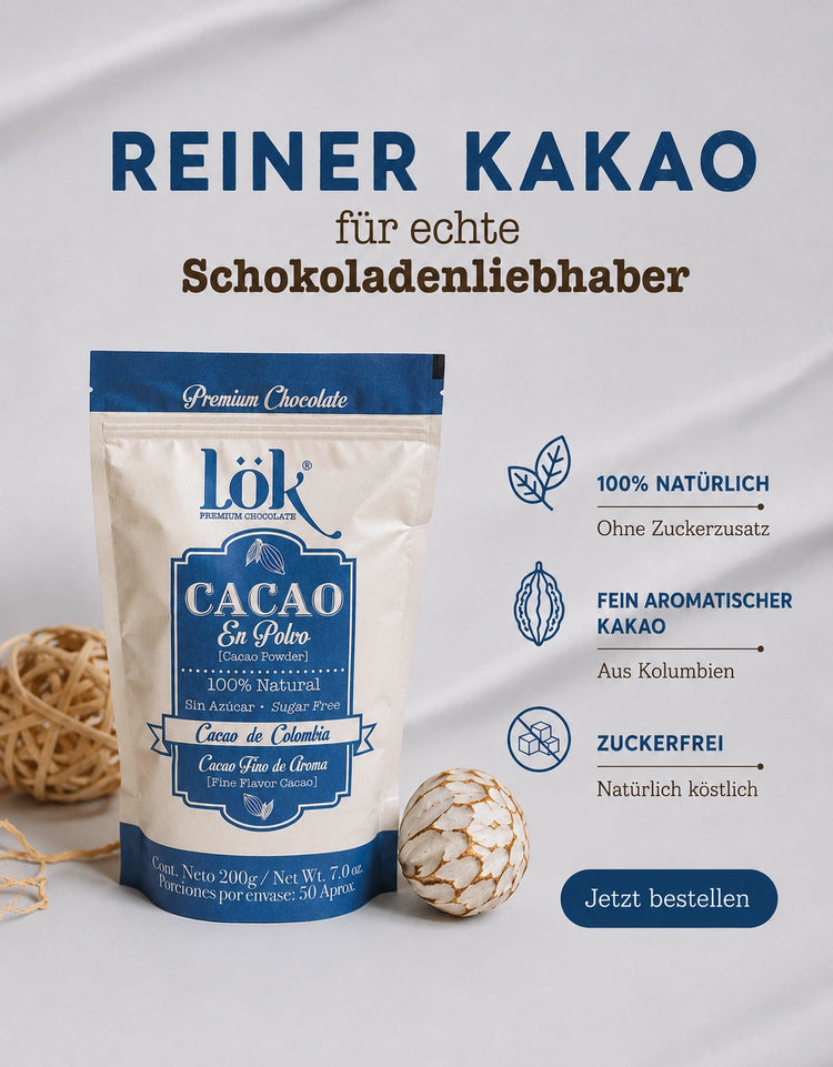 Lök chocolate packaging with text on a light gray background