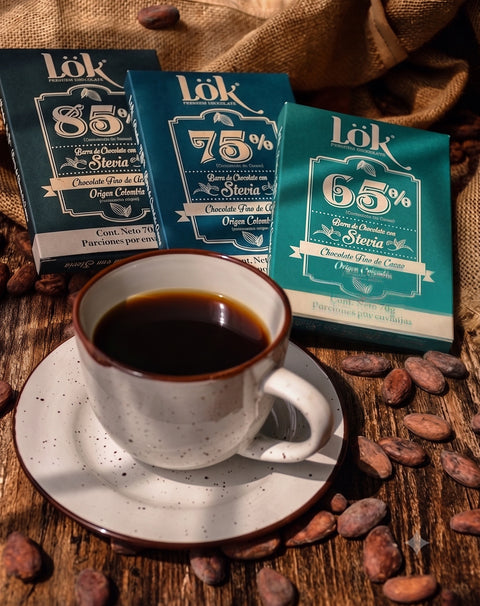 Dark Chocolate Bar 75% Cacao with Stevia | Sugar-Free 70g