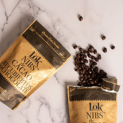 Cacao Nibs Covered with Dark Chocolate | 60% Cacao | 75g - Lök Foods Austria