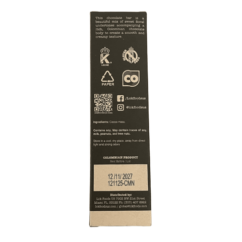 Dark Chocolate Bar Sugar - Free | 100% Cacao | 35g - Lök Foods Austria