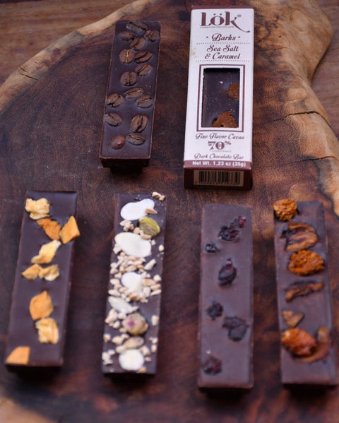 Dark Chocolate Bar with Cranberries & Pink Salt | 70% Cacao | 35g - Lök Foods Austria