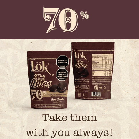 Dark Chocolate Mini Bites | 70% Cacao | 90g - Lök Foods Austria