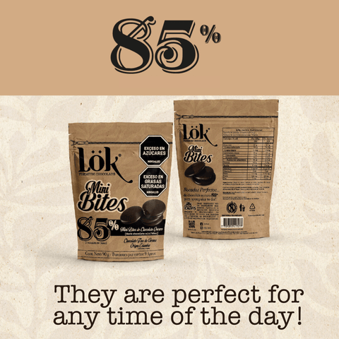 Dark Chocolate Mini Bites | 85% Cacao | 90g - Lök Foods Austria
