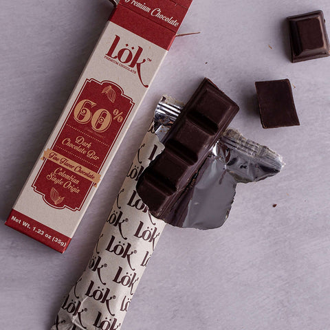 Dark Chocolate Bar | 60% Cacao | 35g - Lök Foods Austria